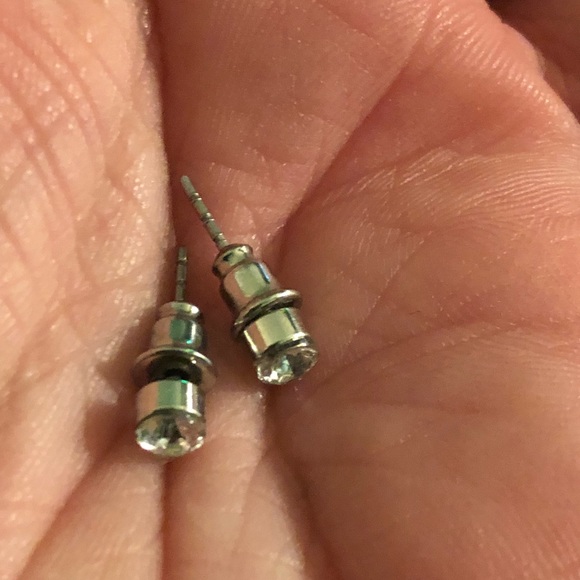 CZ Stud Earrings - Picture 3 of 3